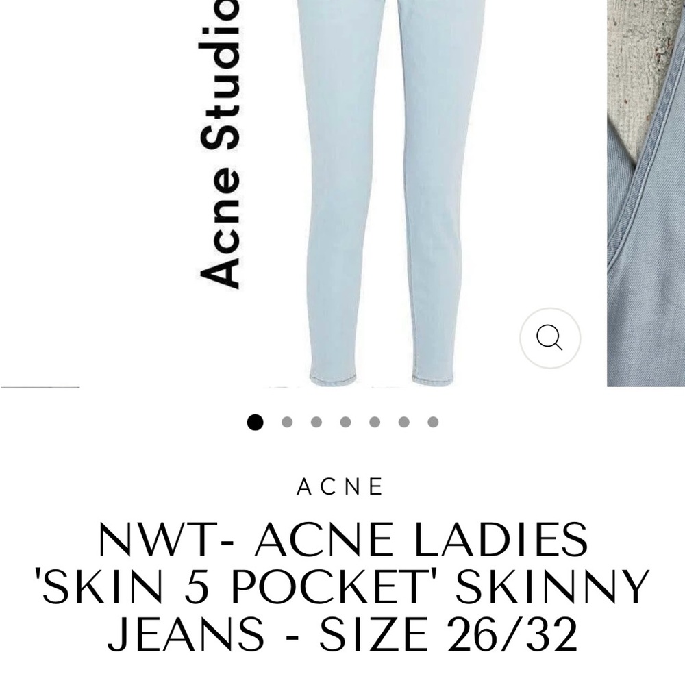 Acne Women's *Skin 5 Pocket* Jeans - Light Blue - Picture 3 of 10